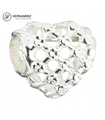 Charm Chamilia Woven Heart Plata De Ley 925 mls