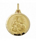 Medalla V.Carmen 20mm Oro de Ley 18 kts Ref : ME-1000202-20