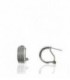 Pendientes Circonitas Omega Plata de Ley Rodiado 925 mls Ref : PE-0389