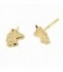 Pendientes de Bebe Unicornio Oro de Ley 18 kts Ref : PE-3-56367-P