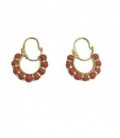 Argollas de Bebe Coral Oro Ley 18 kts Ref : AR-20709-C