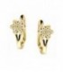 Pendientes Flor Comunion Oro de Ley 18 kts Ref : PE-17-3688-P