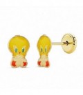 Pendientes de Bebe Piolin Oro de Ley 18 kts Ref : PE-AC864051