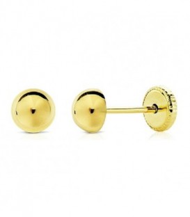 Pendientes de Bebe 6,0mm Oro de Ley 18 kts Ref : PE-90001-M/B