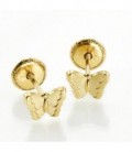 Pendientes Mariposa Oro de Ley 18 kts Ref : PE-3426-M