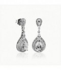 Pendientes Brilliant Cut Plata de Ley Rodiado 925 mls Ref : PE-BPE26