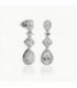 Pendientes Brilliant Cut Plata de Ley Rodiado 925 mls Ref : PE-BPE22