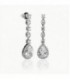 Pendientes Brilliant Cut Plata de Ley Rodiado 925 mls Ref : PE-BPE25