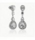 Pendientes Brilliant Cut Plata de Ley Rodiado 925 mls Ref : PE-BPE27