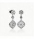 Pendientes Brilliant Cut Plata de Ley Rodiado 925 mls Ref : PE-BPE30