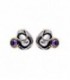 Pendientes Tinajo Morado Plata de Ley 925 mls Ref: PE-11I0381