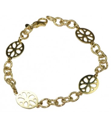 Pulsera Eslabon Oro Ley 18 kts Ref : PU-9829