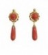 Pendientes Coral Oro Ley 18 kts Ref: PE-1/5701-CF