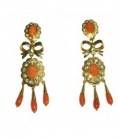 Pendientes Coral Fino Oro de Ley 18 kts Ref: PE-MP99546