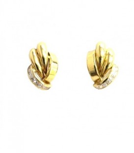 Pendientes Circonitas Oro Ley 18 kts Ref: PE-50-40