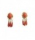 Pendientes Coral Fino Oro de Ley 18 kts Ref: PE-MP57586